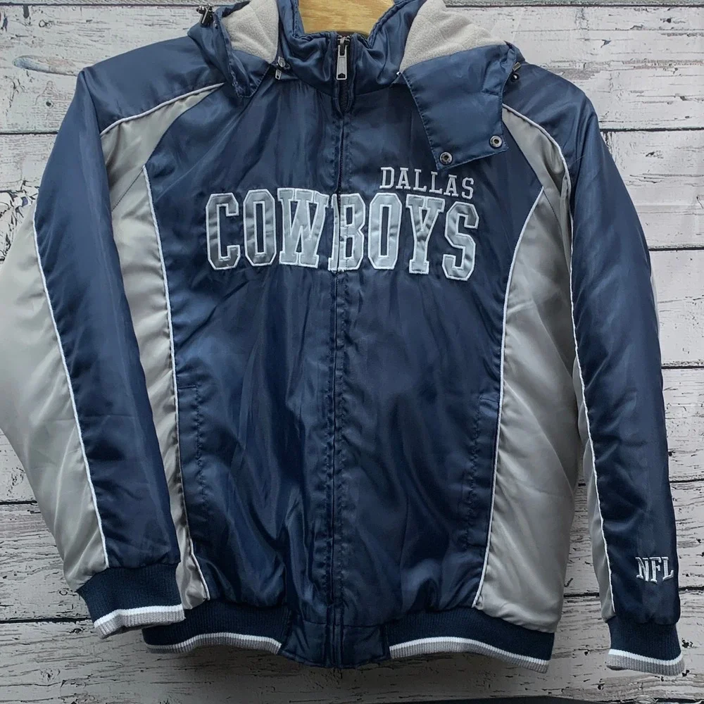 NFL Dallas Cowboys Jacket Full Zip Hooded Puffer Coat Mens [Size‎ XXL]